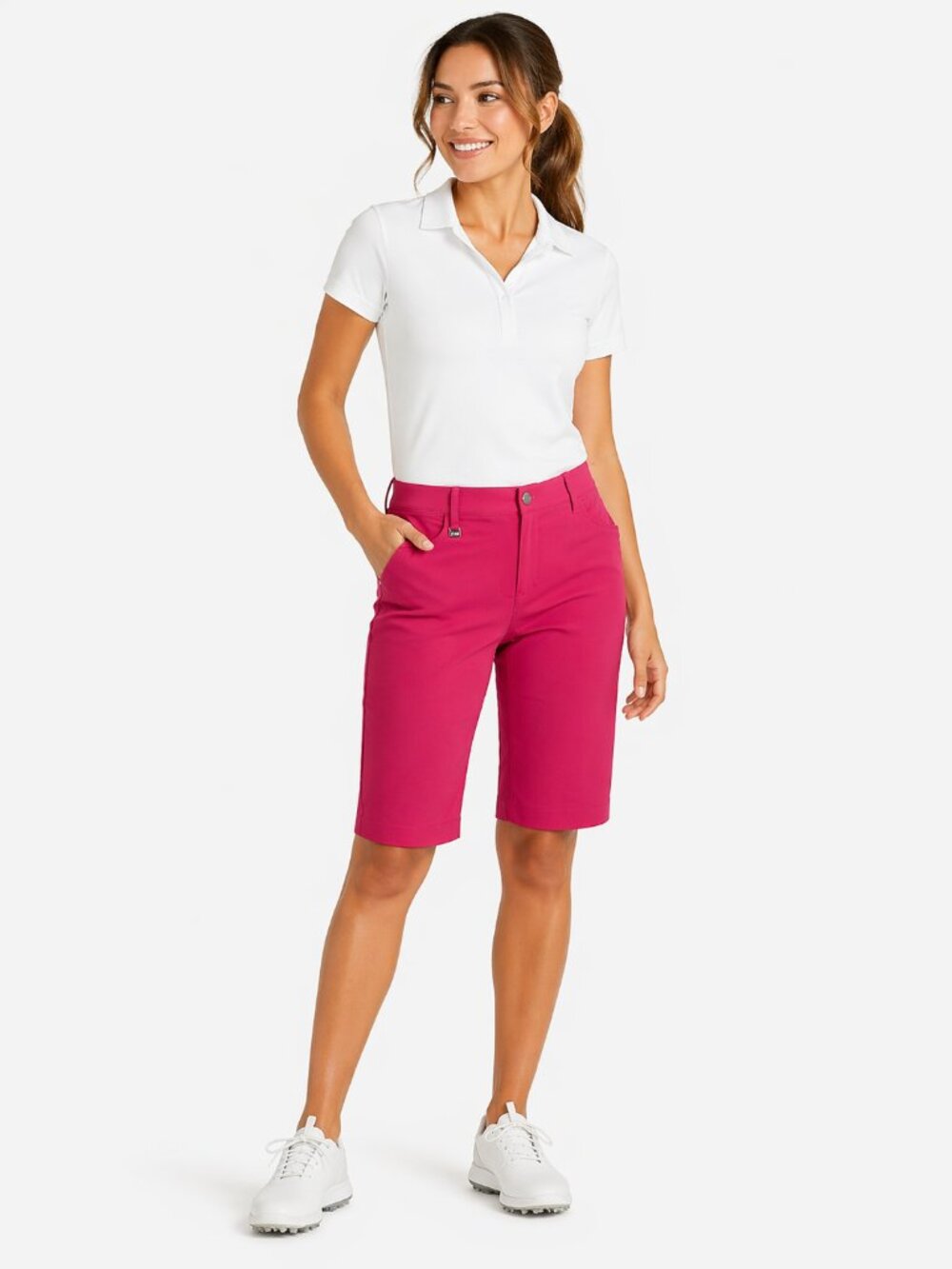 NVO Women's Magenta Bailey Long Golf Shorts - Size 4 - NWT